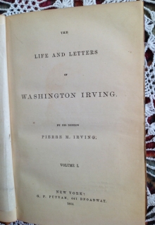The life and letters of Washington Irving (Жизнь и письма Вашингтона Ирвинга). 4 тома.. New York,  1864
