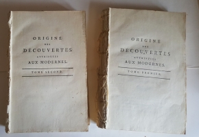 `Origine des couvertes attribues aux Modernes, (Исследования о Происхождении открытий)` M.Dutens. A Paris, M.DCC.LXXVI (1776 г.)