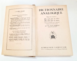 `Аналоговый словарь современный справочник слов по идеям, идей по словам. (Dictionnaire analogique répertoire moderne des mots par les idées, des idées par les mots.` Par Charles Maquet. Paris, Larousse, 1936