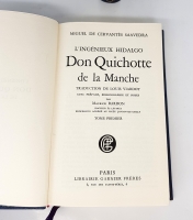 `Don Quichotte de la Manche (Дон Кихот Ла-Манческий)` Miguel de Cervantes Saavedra (Мигель де Сервантес Сааведра). Paris, Librairie Garnier Freres XX век