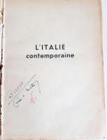 `L'Italie contemporaine: Ses origines intellectuelles et morales (Современная Италия: ее интеллектуальные и моральные истоки)` Comte Carlo Sforza (Граф Карло Сфорца). Paris, 1948
