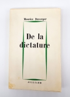 `De la dictature (Диктатура)` Maurice Duverger (Морис Дюверже). Paris, Julliard, 1961