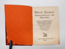 `Ullerlei Rurzweil schnurrpteitereien und Kirchererblen` Gelrhm Dromber. Stuttgart