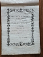`Architecture et Ornemens de la Loge du Vaticain. Ouvrage du Renomme Raffael Sanzius d`Urbin. [Архитектура и орнаменты Ватиканской Лоджии. Творения знаменитого Рафаэля Санти из Урбино]` Лоджии  Рафаэля. Publie a Venise par Santini, L`Anne MDCCLXXXIII. [Опубликовано в Венеции Сантини, 1783].