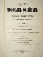 `Подарок молодым хозяйкам или средство к уменьшению расходов в домашнем хозяйстве` Е. Молоховец. 1878 Г. С.-Петербург