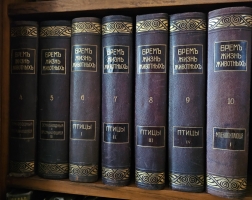 `Жизнь животных (в 7-ми томах)` А.Э. Брэм. Санкт-Петербург, тов-во Деятель, 1911-1914 гг.