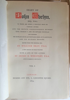 Дневник Джона Эвелина. (Diary of John Evelyn) Tome 1, 2, 3. London, 1879