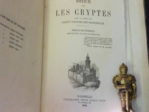 `«Notes Sur Les Cryptes De L’Abbaye Saint-Victor-Lez-Marseille»` «Notes Sur Les Cryptes De L’Abbaye Saint-Victor-Lez-Marseille». 1864 Marseille