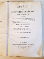 `Abrege de l'histoire generale des voyages (Краткое изложение Всеобщей истории путешествий). Tome IX, XII, XIX` Par M. de la Harpe. A Paris, Chez Etienne Ledoux, 1820