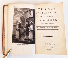 `Voyage sentimental en France. Par m. Sterne sous le nom d'Yorick (Сентиментальная поездка во Францию. Автор: MR. Терн как Йорик)` Sterne Laurence (Стерн Лоуренс). A Paris, 1792