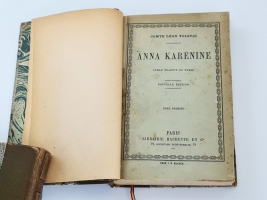 `Anna Karenina (Анна Каренина)` Leon Tolstoy (Лев Николаевич Толстой ). Paris, Librairie  Hachette et, 1886