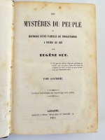 `Mysteres du Peuple (Тайны народа) в 4-х томах` Eugene Sue (Эжен Сю). Lausanne, Societe editrice L'Union, 1850-1851 гг.