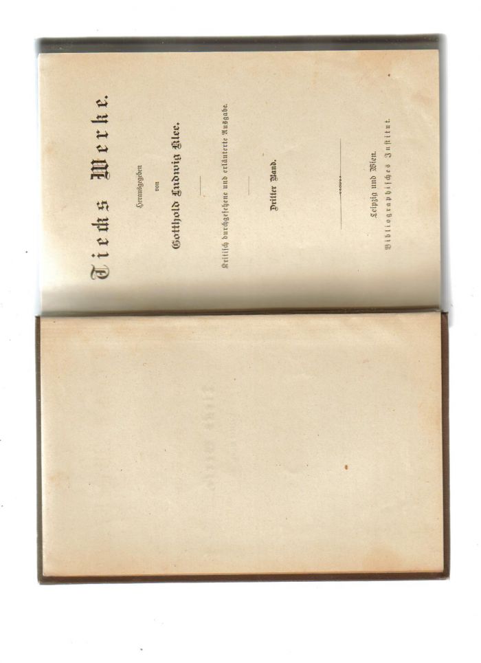 `Собрание сочинений в 3 томах.` Людвиг Тик.. Лейпциг,Бонн. 1892 год