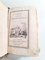 `Essai sur la fortification. Эссе об укреплении.` Henrik Horft (Генрих Горст ). A la Yaye ches pjerre Gosse jonjor libraire de S.A.R., M.D.CC.LV (В Гааге, из типографии Даниэля Монье, 1744 г.)