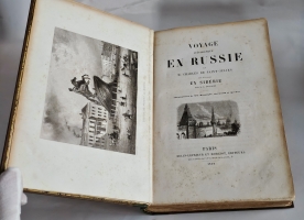 `Voyage pittoresque en Russie par   M. Charles de Saint-Julien  suivi l`un voyage en Siberie par M.R. Bourdier. [ Живописные поездки в Россию  Шарля де Сент-Жульен  и поездка в Сибирь Бордье.].` Saint-Julien, M. Charles de,  Bourdier M.R.. Paris, Berlin-Leprieur et Morizot, editeurs, 1854