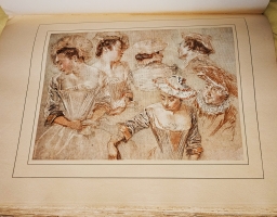 `«Handzeichnungen von Watteau» («Рукописные рисунки Ватто»)` Корнелиуса Гурлитта (Cornelius Gurlitt). Berlin,  verlegt von Julius Bard, 1909 г.