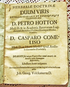 Herbariae doctrinae Duum Viris excellentissimis et undiqvaqve celeberrimis.(Доктрина двух самых выдающихся и самых известных гербариатов). 1700 г.