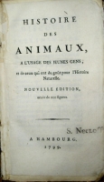 `История животных (Histoire des animaux)` . Гамбург,  1799 г.