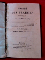 `Traite des prairies naturelles et artificielles (Обработка естественных и искусственных лугопастбищных угодий)` Par M.Boitard (Жозеф-Эдуард Буатард ). Париж, 1827 г.