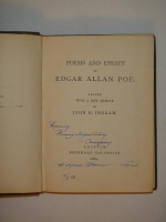 `Poems and essays by Edgar Allan Poe ( Поэмы и эссе Эдгара Аллана По )` Edgar Allan Poe. Leipzig: Bernhard Tauchnitz, 1884