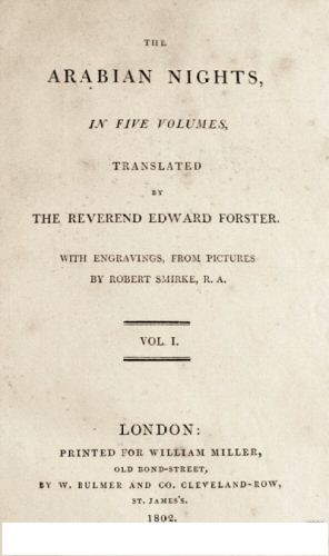 `1001 Arabian Nights (Тысяча и одна ночь)` . 1802, London
