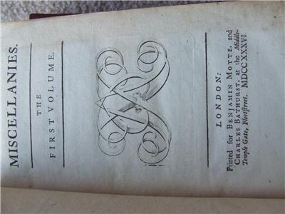 `Собрание сочинений Джонатана Свифта в 3 томах` Jonathan Swift (Джонатан Свифт). 1736, Лондон