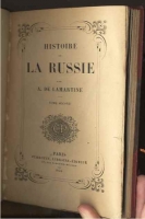 `HISTOIRE DE LA RUSSIE (Complete in Two Volumes)` De Lamartine A.. Париж, 1855
